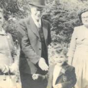 Patrick with his father in 1948